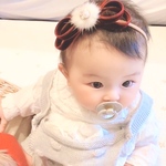 ファー付きベロアヘアバンド