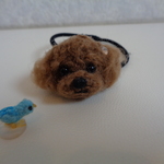 犬　トイプードル（レッド）　大　ヘアゴムとブレスレット　ギフト対応　バッグの持ち手に付けても◎