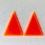 Neon Orange Triangle Pendant Tops 2