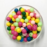 【8mm   200pcs】カラフル アクリルビーズ     ビビットカラー