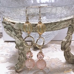 ♪ピンクとゴールド♪優しく揺れるピアス