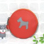 まん丸キー＆コインケース（オレンジ色・犬）