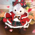  最終クリスマス　ステラルー  コスチュームSサイズ☆ 緑赤チェック6点セット☆ボア付きダッフルコート