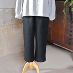 リネンのパンツ ブラック
