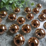 【4個】 16mm メタリック カボション ゴールド