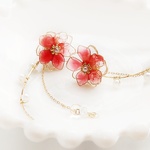 ＊氷の華＊2way　レッド　ピアス・イヤリング・アレルギー対応　クリスマス