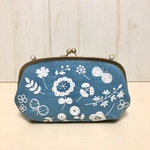 刺繍の親子がまぐちお財布バッグ