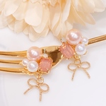 いちごミルク♡リボンビジューピアス イヤリング