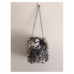 レオパード フェイクファー 巾着バッグ
