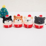 ～nonoyuroさま専用ページ～まゆ柴犬ミニサンタストラップ・ミニツリーセット　※受注製作