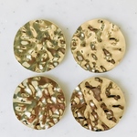 Grossy Gold Hammered Circle Parts