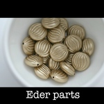 【6個】vintage   gold Acryl coin beads