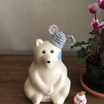 ]しろくま貯金箱     ミニミニねずみ帽