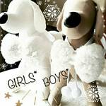 【チョーカー】 (BOYS)  『2020初夢　ホワイトシープのBIGリボン』お正月　年賀状　クリスマス　