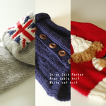 ke＊様専用お買い物ページ Union Jack Parker knit ,後ろ姿のわんちゃんセーターAran cable knit ベスト