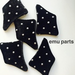 velvet dot Black charm4p