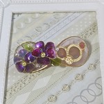 ●cs●ビオラのバレッタ●お花2つバージョン●