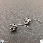 🌸シルバーローズ　ワイヤーピアス