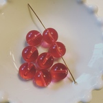 再販無し◆ デッドストック　10mm クリア　濃いピンク