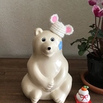 しろくま貯金箱     ミニミニねずみ帽
