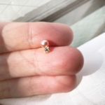 【K14GF】Pink Pearl with Cz Pierce