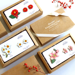 帯留め変更Wooden brooch earrings BOX(スイセン/ツバキ/クリスマスローズ)