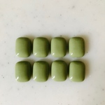 Light Green Rectangle Cabochons
