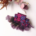 【再販】Flower Stone ヘアクリップ【パープル】