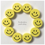 ウッドボタン ❤︎スマイル❤︎ 10pcs–362