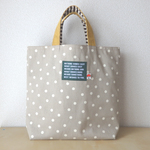「ｍ様ご予約品」　ドット帆布☆トートバッグ