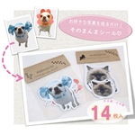 愛犬♡愛猫♡そのまんまシール♡ペットオーナーさまへのプレゼント♡メモリアルギフトにも♪ペットオーナーさまへのプチギフトにも。かわいくてプチプライスなシールは大人気です♪