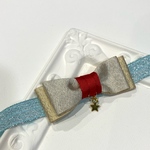 お買い得クリスマス★SNSに最適！らくちん♪リボン首輪星のチャーム付