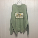 刺繍フリルセーター