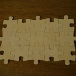 m様依頼品　パズルピース　レザープレート約３×３センチ　１５個