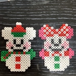 可愛い雪だるま アイロンビーズ