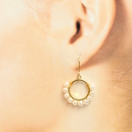 揺れるパールリング(305) ピアス/イヤリング/ノンホールピアス/樹脂ピアス