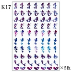 【2枚】K17　マーメイド　レジン封入シート　人魚　カラー　フィルム