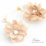 ピンクのお花(312) ピアス/ノンホールピアス/樹脂ピアス