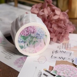 [樂意] [LY-057] 瑶花(ケイカ) 花柄 和紙マスキングテープ(剥離紙付き)