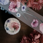 ★再入荷★[樂意] [LY-060P] 塵花(透明花) 花柄 PETマスキングテープ(剥離紙付き)