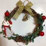 フェレットクリスマスリース〜シルバーミット