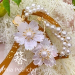 和 和飾り　簪 蝶貝 桜 かんざし バチ型  パール 簪 髪飾り 留袖 着物 成人式 結婚式  ヘアピン ヘアアクセサリー 卒業式 真珠 七五三 お正月 
