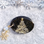 雪の結晶のクリスマスツリー🎄 ヘアゴムorポニーフック
