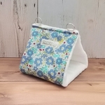 Mサイズ*冬用バードテント*花柄ブルー
