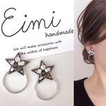 【EIMI】大人のお星さま☆ブラックシルバー2way＊ ピアス/イヤリング