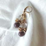 くすみパープル❁ピアス＆イヤリング