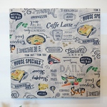 カフェメニューのファブリックパネル  30cm×30cm 