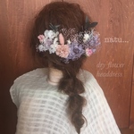 ヘッドドレス成人式結婚式ドライフラワー