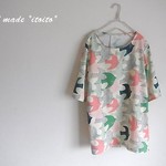 綿バニランｂｉｒｄのシンプルチュニック　アイボリー　　Ｍ