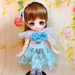 【SALE】オビツ11サイズ　雪の結晶ドレス3点セット　銀